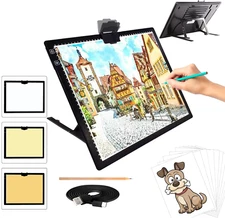 A3 Light Pad,  Wireless Battery Powered Light Box 3 Colors Stepless Dimmable and