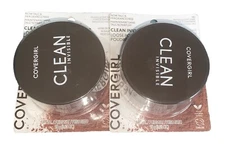 Lot Of 2 COVERGIRL Clean Invisible Loose Powder 140 Translucent Dark 20g 0.7 oz