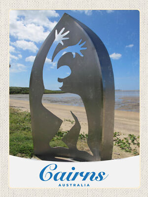 Blechschild 30x40 Cairns Australien Strand Meer Natur  Wand Deko Cafe Sammler Ge