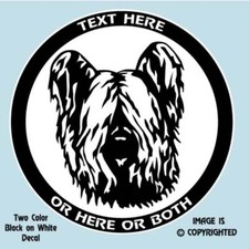 SKYE TERRIER DOG - PERSONALIZED - 2 COLOR DECAL / STICKER - D077