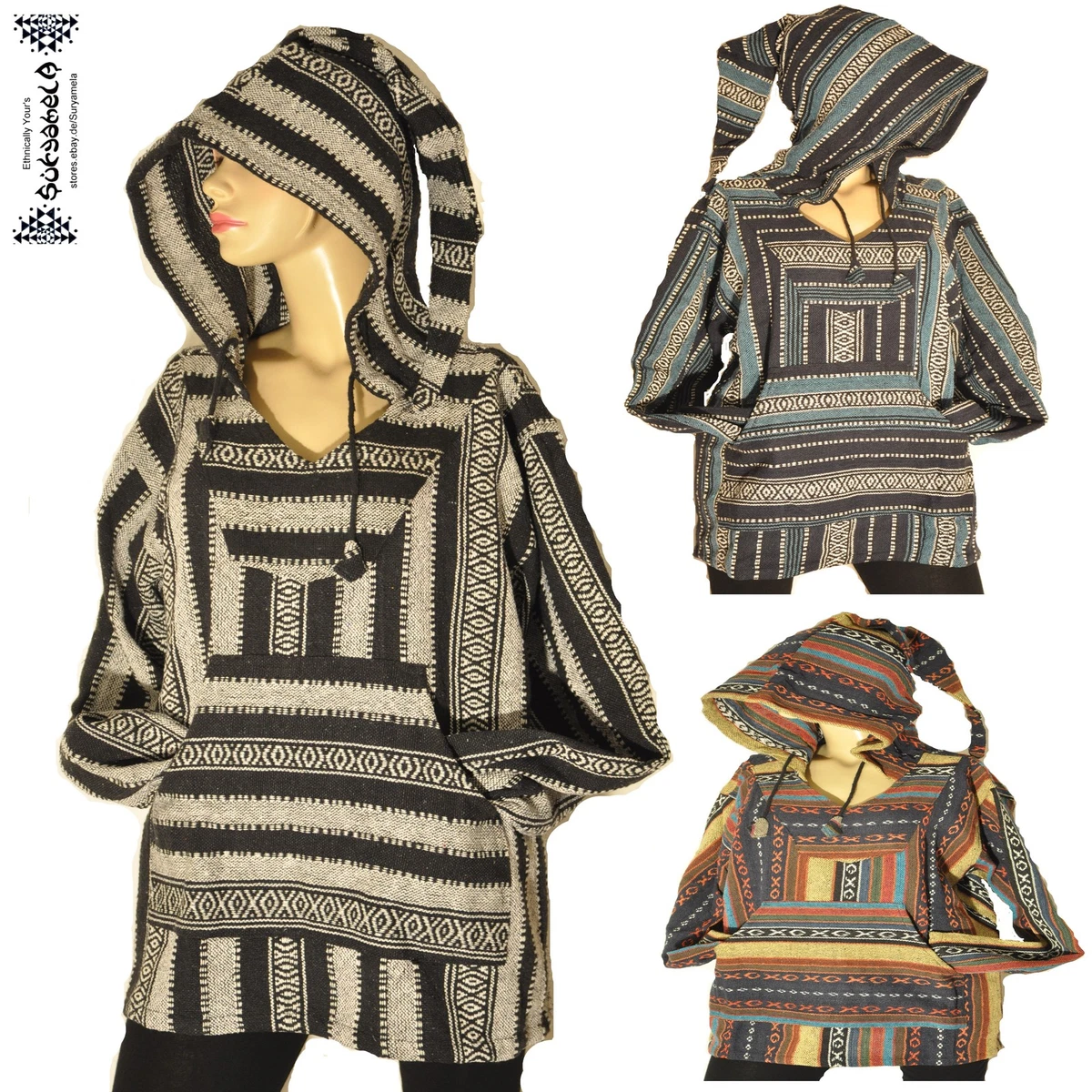 Hippie poncho cheap hoodie