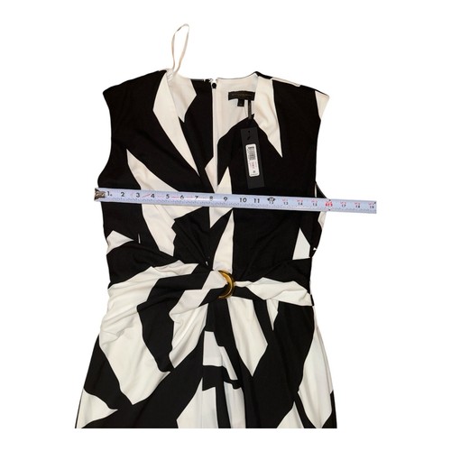🔥 $149 Donna Karan NY Women's Printed Gathered Sleeveless Midi Dress Sz 6 🔥 - Picture 8 of 10