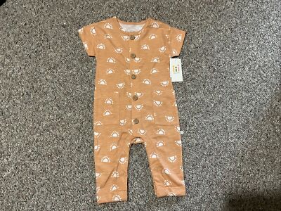Tiny Citizen BuyBuyBaby Body Suit Jumper One Piece Orange Sun  Baby Clothing NWT