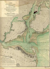 Chart of entrance to Hundson Bay NY NJ 16x20