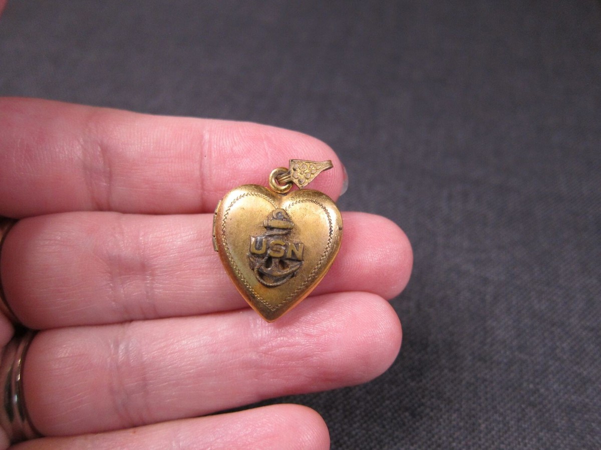 米軍 実物 SWEETHEART JEWELRY USNネックレス スウィートハートジュエリーUS ARMY シルバーヴィンテージ