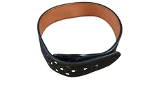 Dutyman  Duty Belt Black Sam Browne Leather Basketweave