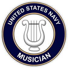U.S. Navy Musician Bumper Sticker Military Vinyl Soldier Decal 5"