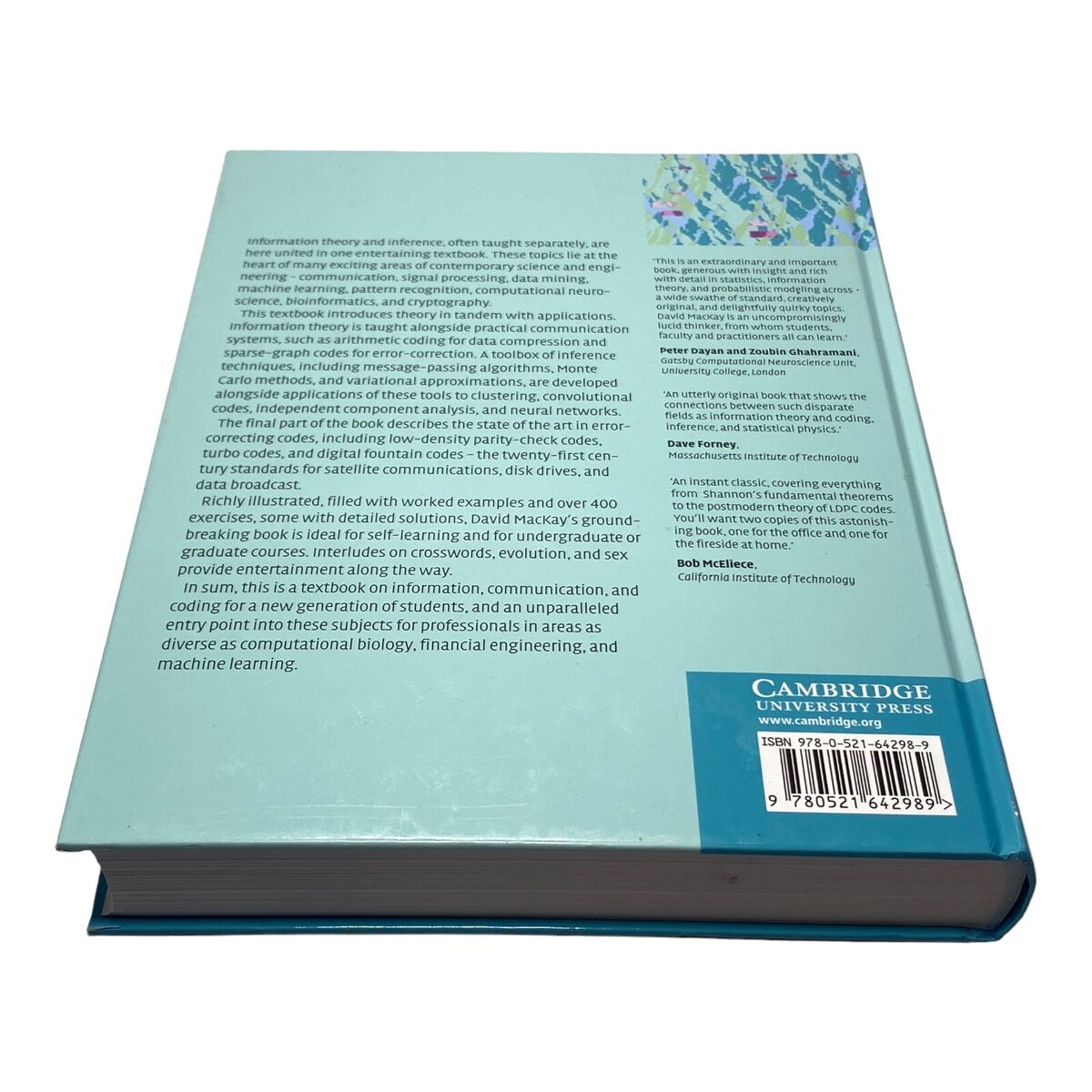 Information Theory Inference And Learning Algorithms by David J C Mackay Information Theory Inference And Learning Algorithms by David J C Mackay