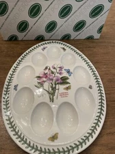 Portmeirion Botanic Garden 12" SWEET PEA EGG SHAPED Deviled Eggs Tray/Plate MIB