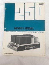 McIntosh MC250 Original Owners Manual
