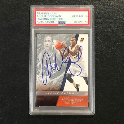 2014-15 Panini Prestige #124 Archie Goodwin Signed Card AUTO 10 PSA ...