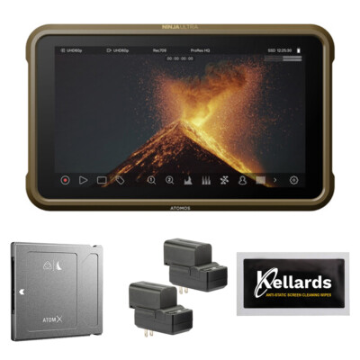 Atomos Ninja Ultra 5.2'' 4K HDMI Monitor w/ SSDmini, Genaray Kit & Wipes Bundle