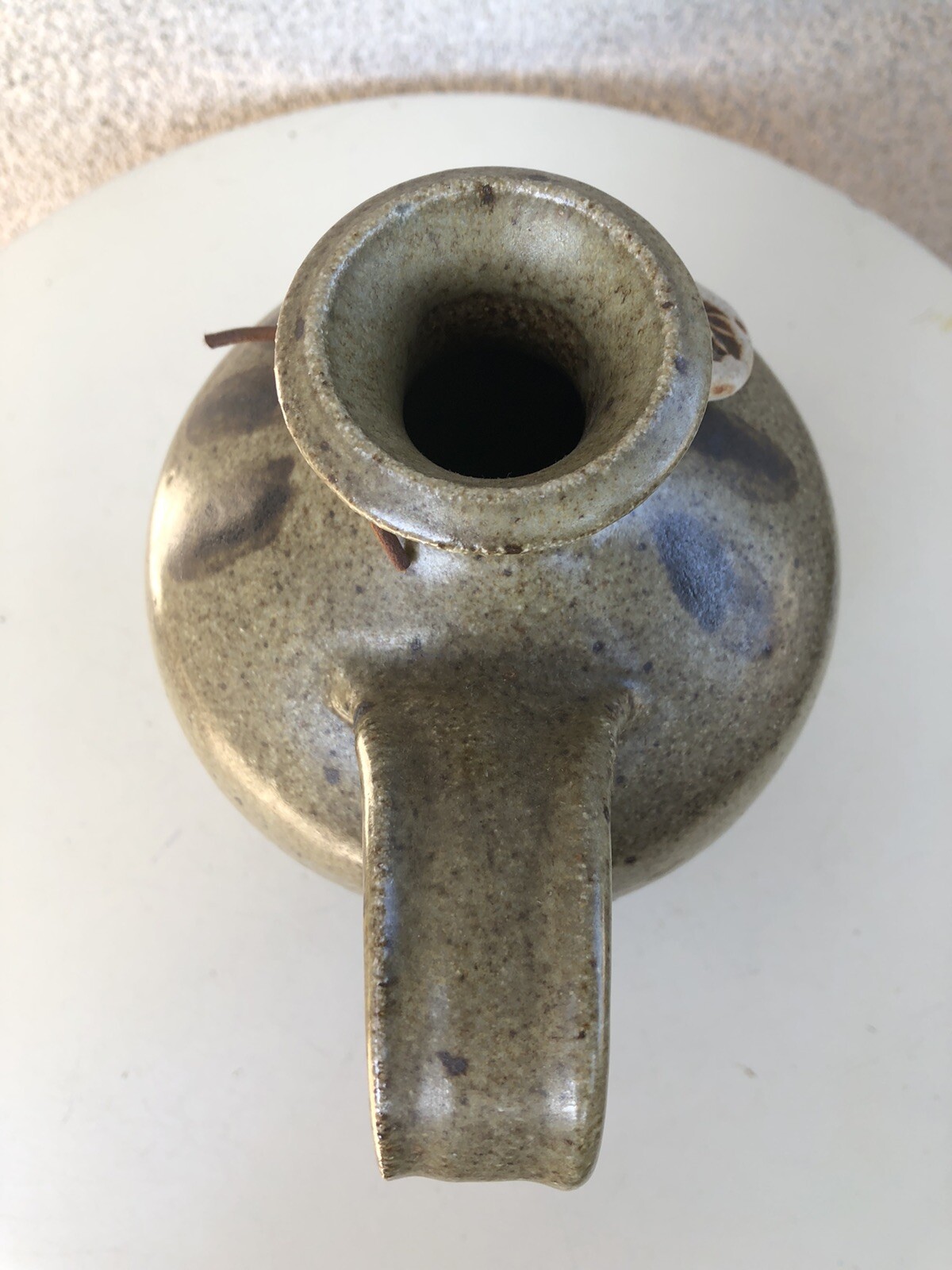 Vintage Wine Jug Decanter Stoneware Pottery Browns Signed eBay