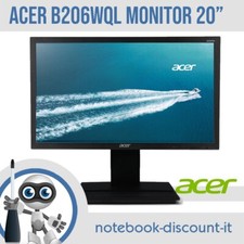 Acer B6 B206WQL Monitor 20" 1440x900px LED LCD Display con Stand GRADO A