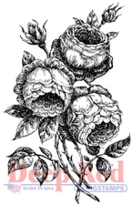 Deep Red Stamps English Roses Rubber Cling Stamp