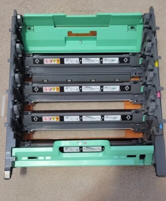 READ DESC. Brother Genuine-Drum Unit DR-310CL B,C,M,Y has A ding