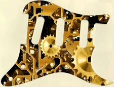 Stratocaster Strat Pickguard Custom to fit Fender SSS11 Hole ELITE Clockwork 1
