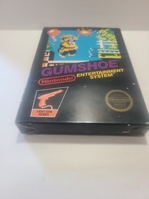 GUMSHOE (Nintendo, NES) Complete in Box CIB Hang Tab Intact 5 Screw Authentic