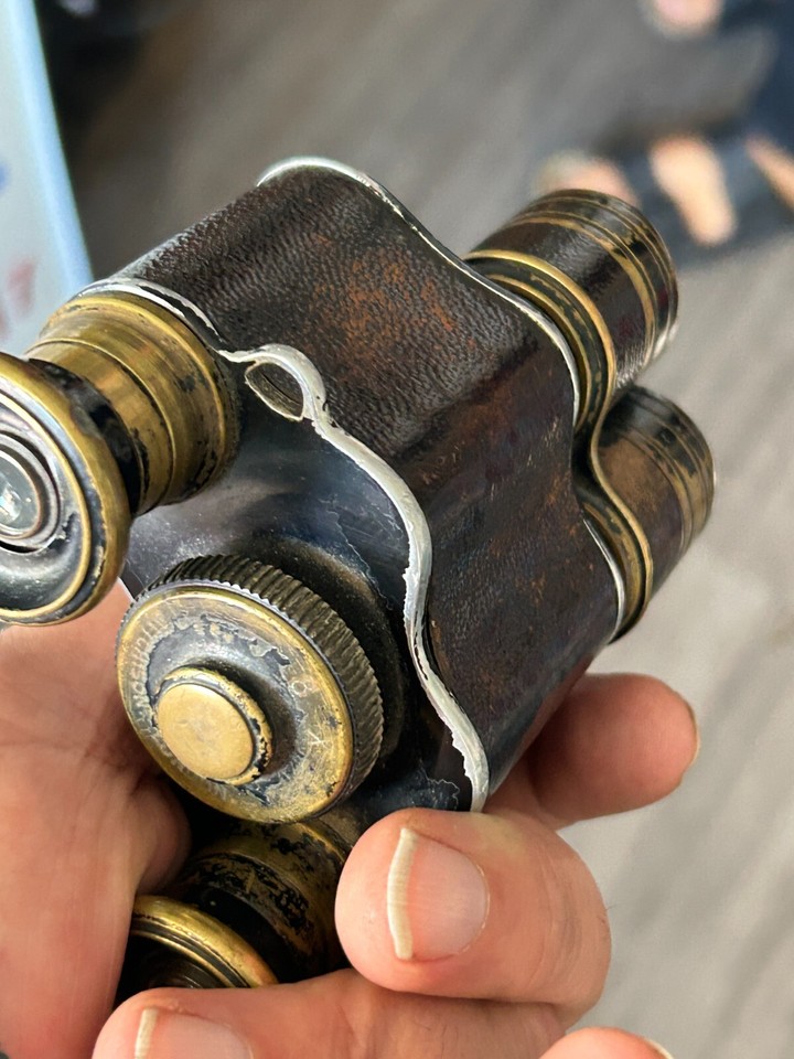 Boar War Binoculers work well Acheson London Painted Military Black eBay