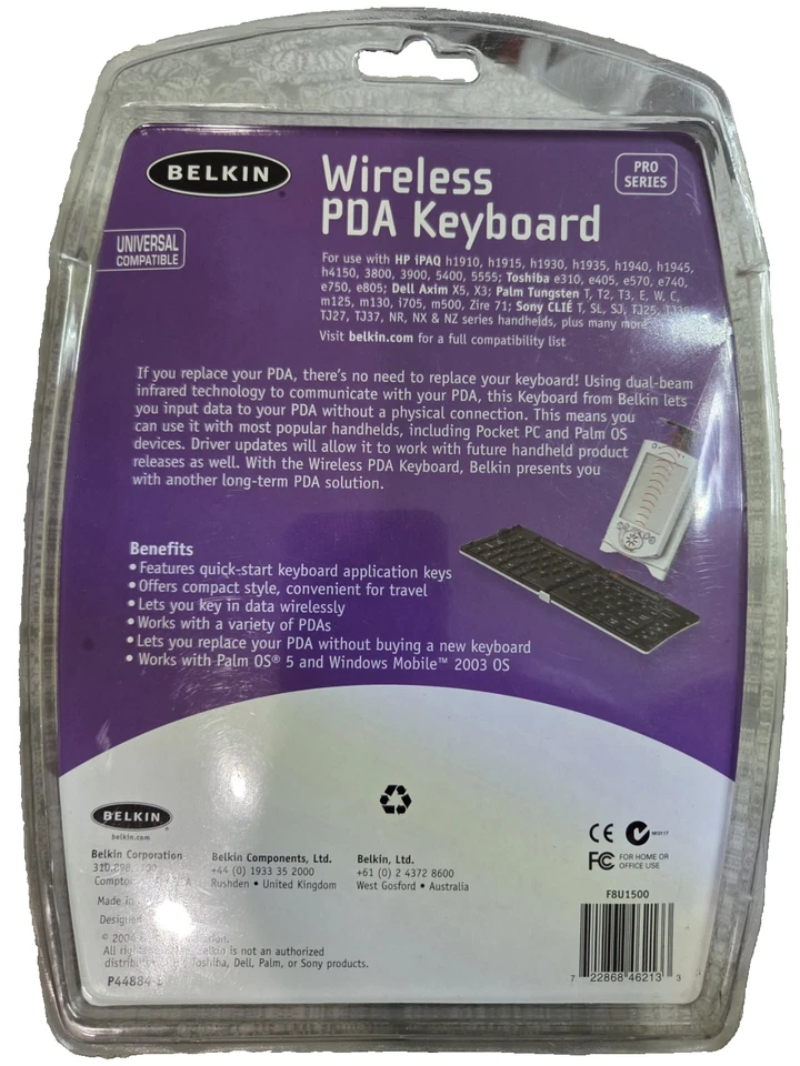 Belkin Wireless PDA Keyboard Pro Series FSU1500 - Image 2 of 2