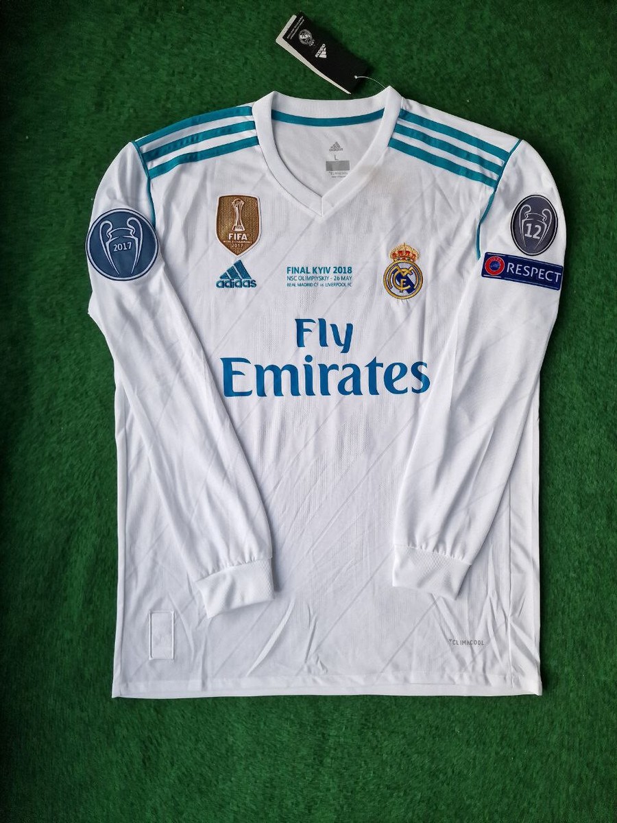 Real Madrid 2018 ロナウド ユニホーム Real Madrid 2018 Final Kyiv White Retro Football Jersey