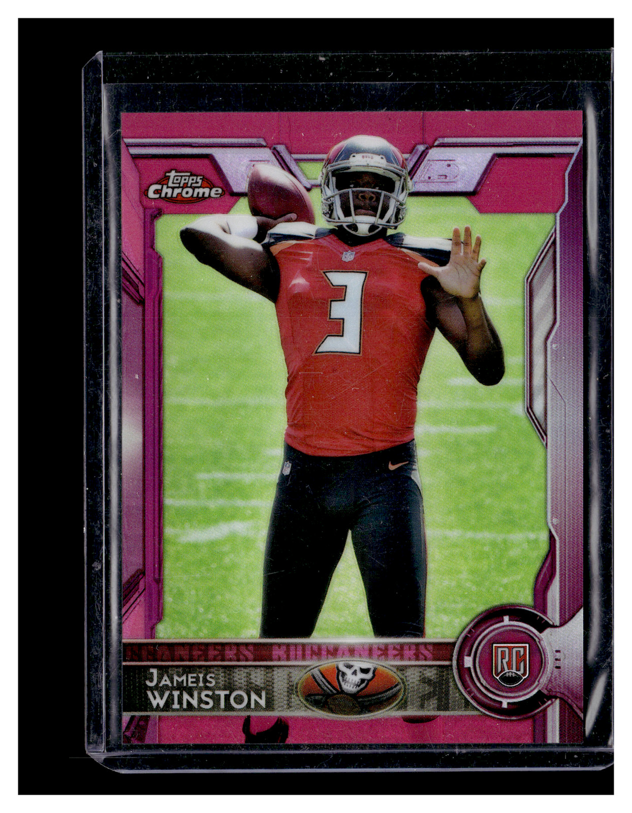 2015 Topps Chrome #200 Jameis Winston Pink Refractor /399