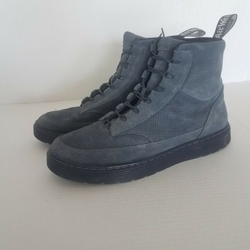 Dr. Martens Men\u0026#039;s Kamar Combat Charcoal Gray Size US 13 Boots Air Wair  Excellent