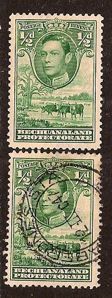 BECHUANALAND 1938 KING GEORGE SC # 124 MLH USED