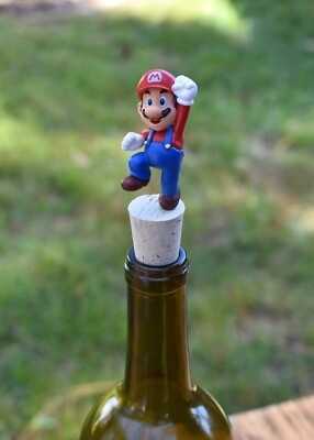 Mario Wine Bottle Stopper, Super Mario Brothers, Jumping