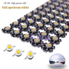 1W 3W Full spectrum white light led grow chip , 20mm PCB base DC3.2-3.6V DIY