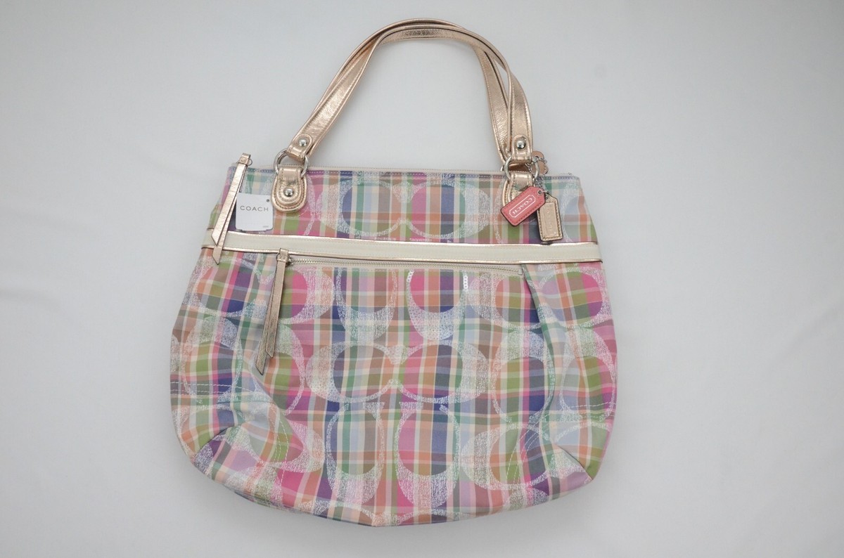 Coach Madras Pastel Plaid Backpack Coach Poppy Backpack in EUC No longer in | Mercari main image 2