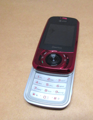 Cellulare Pantech Matrix C740 QWERTY doppia tastiera AT&T rosso raro - Foto 6 di 6