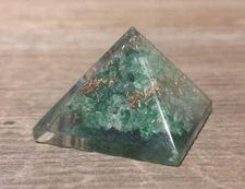 SMALL (25-30mm) JADE ORGONE GEMSTONE PYRAMID ORGONITE