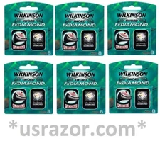 48 Wilkinson FX Diamond blades Cartridge Refill ft Schick Tracer Performer Razor