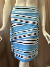 J. McLaughlin Blue Print Skirt size M Excellent