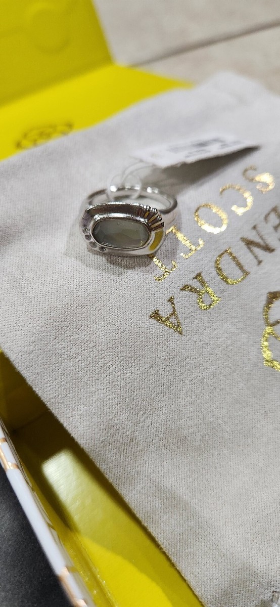 Kendra Scott Anna Signet Ring Silver Sz