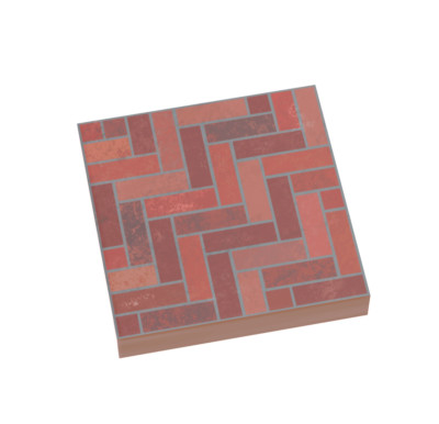 Brick Floor Tile - Custom Printed Flooring - 2x2 Tile - Brick City - Minifig MOC