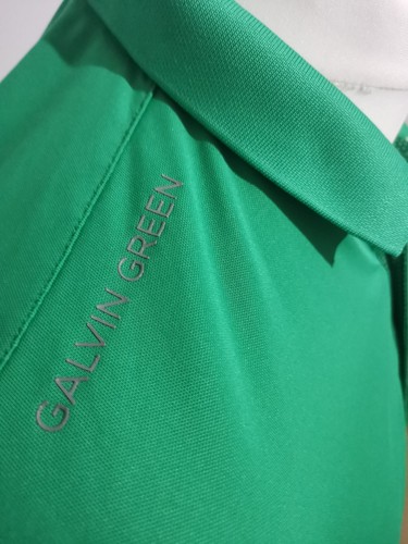 GALVIN GREEN Golf Polo Shirt Mens Size Medium Short Sleeve Green Gravity Stretch - Picture 4 of 10