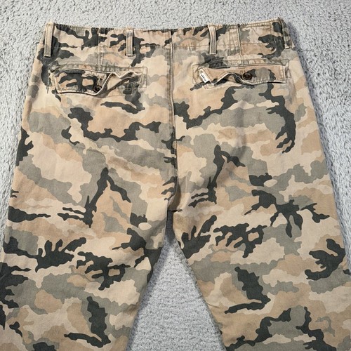 Levis Chino Pants Men 33x30 Beige Woodland Camo Army Hiking Twill (Fits 33x27) - Picture 12 of 17