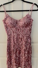 windsor bianca sequin lace-up bodycon mini dress