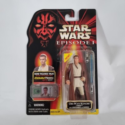 STAR WARS Episode I OBI-WAN KENOBI (Naboo) + CommTech Chip MOC OVP Hasbro