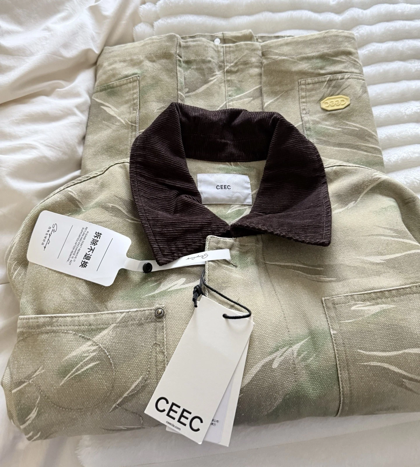 CEEC.LA luxury streetwear, Camouflage Beige Green Jacket 100% authentic, Small image 3
