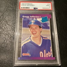 1989 Donruss Baseball #35 Gregg Jeffries RC Rated Rookie Mint PSA 9 Mets Phillie