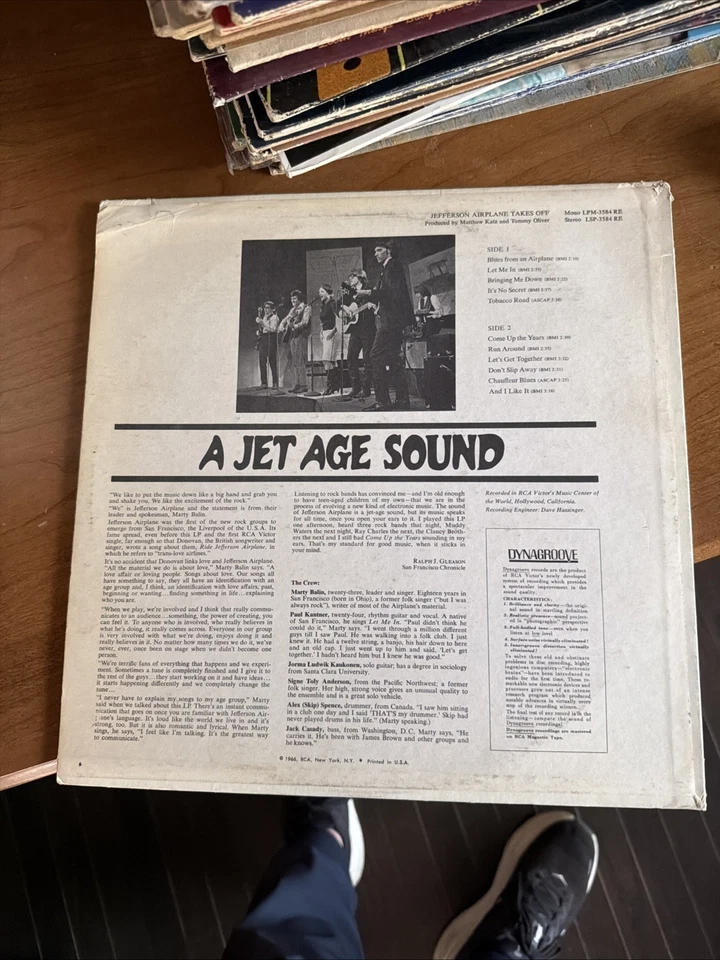 JEFFERSON AIRPLANE Takes Off LP ORIGINAL US 1966 PRESSING Psych FOLK Moby Grape - Image 2 of 4