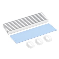 M.2 Aluminum Heatsink Kit 70x22x6mm w Silicone Thermal Pads for 2280 SSD