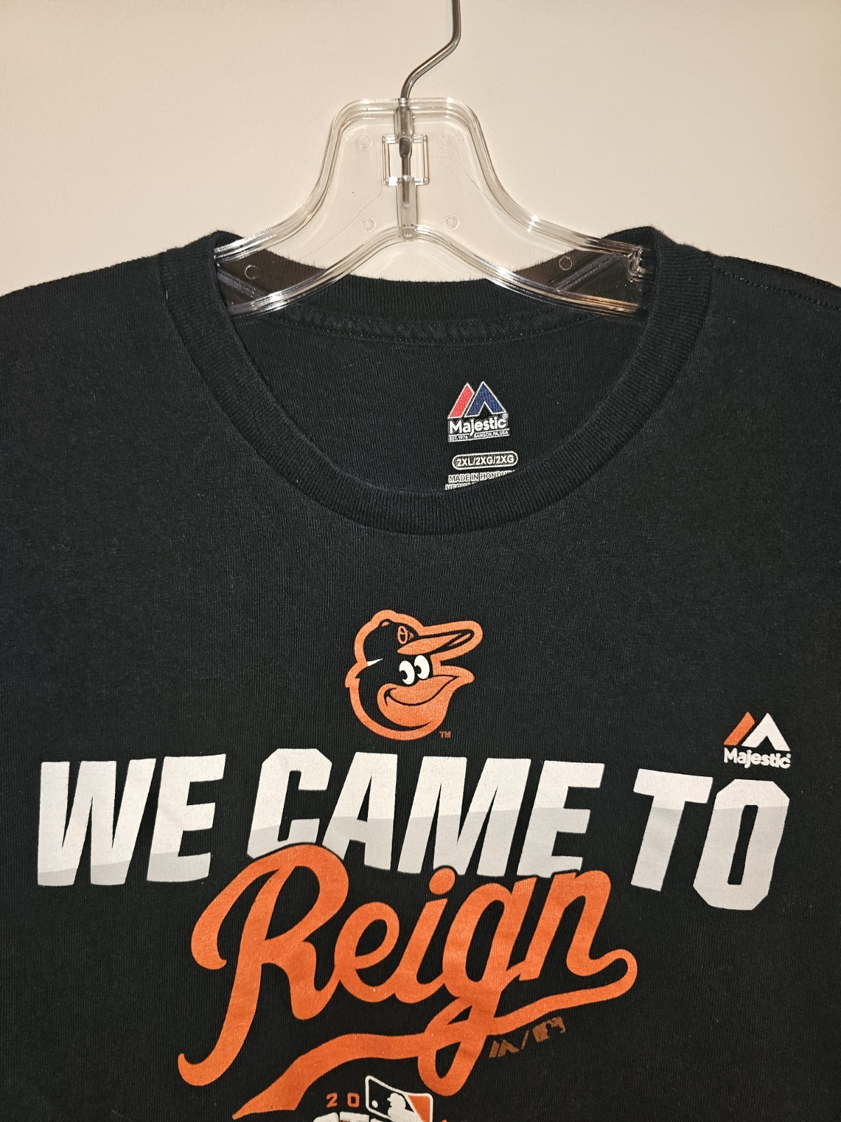 Baltimore Orioles 2016 Postseason 2xl Xxl Mens Black Graphic Logo Tshirt MLB