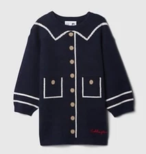 Gap Toddler Paddington Bear CashSoft Sweater Dress Navy Blue Size 2 Years