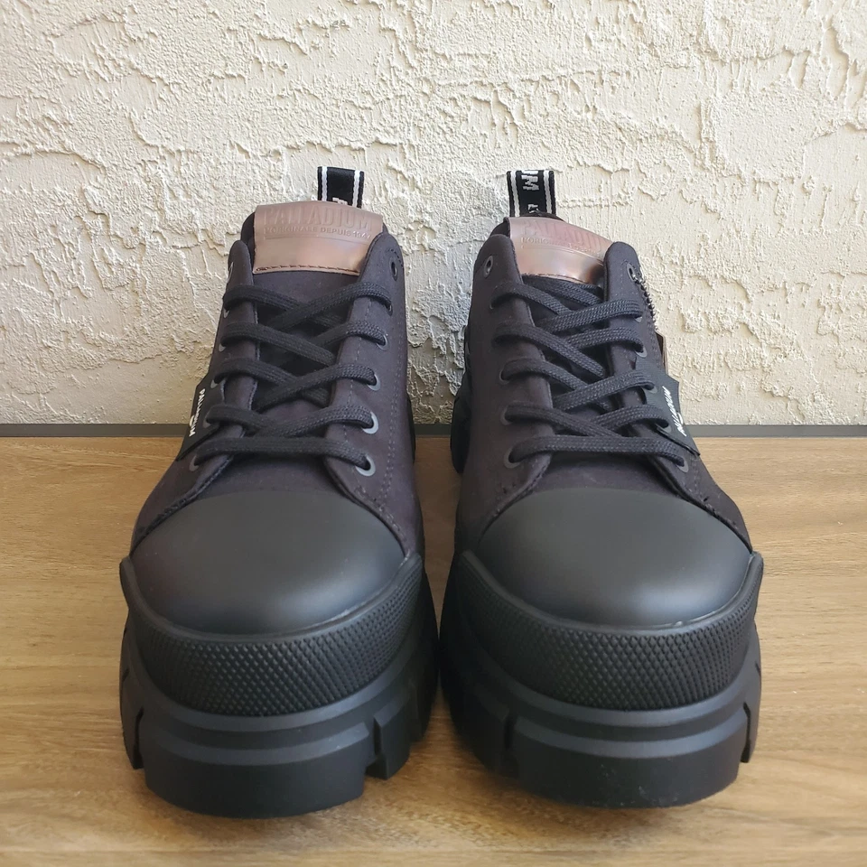 Palladium Revolt Lo TX 厚底靴女式 10 黑色帆布厚底 Gorpcore Y2K — 第 2/4 张图片