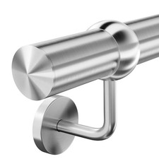 Edelstahl Handlauf Geländer 42,4 Wandhandlauf Treppe Brüstung Halter mit Ring