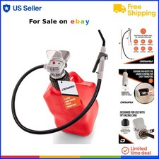 Fuel Transfer Pump Plastic 59" Hose Automatic Hand Nozzle Portable Gas Diesel